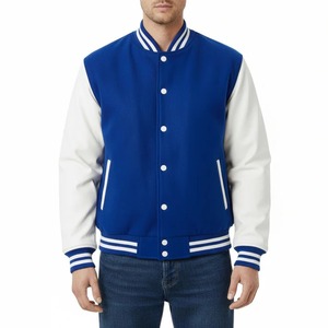 Blousons de baseball pour hommes de haute qualité, style streetwear personnalisé, pour le printemps et l'automne, décontractés, avec appliqué lettres et design color block - Product Image 1