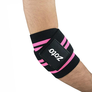 Sangles de soutien pour haltérophilie avec logo personnalisé, élastiques et robustes, bandes de compression pour les coudes pour la force athlétique – Fournisseur direct usine - Product Image 4