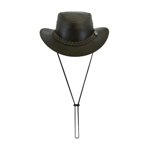 Chapeau de cowboy en cuir rayé unisexe, idéal pour la plage, réglable, avec impression par sublimation et sérigraphie, personnalisation de marque OEM/ODM, chapeau d'été - Product Image 1