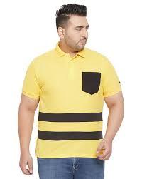Polo Urbano para Hombre con Bolsillos y Bloques de Color |   Camisa Casual con Corte y Costura en Contraste |   Polo Deportivo Amarillo y Negro - Product Image 3