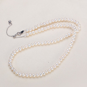 Collar de Cadena de Clavícula con Perlas de Agua Dulce de Alta Calidad, Plata S925, Lago Zhuji Shanxia, para Mujer, Cadena de Amor - Product Image 1