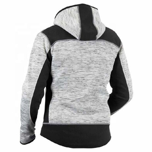 Sudadera con capucha de forro polar para hombre, corte regular, con cremallera completa, diseño de bloques de color, chaqueta de punto con bolsillos, venta al por mayor, ropa de trabajo OEM, ropa deportiva - Product Image 2
