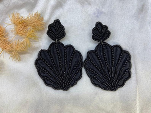 Premium Quality Best Selling Stylish Buddhism Style Beaded Hand Embroidered Cotton Lightweight <b>Earrings</b> with Metal Fittings <b>Back</b> - Product Image 5