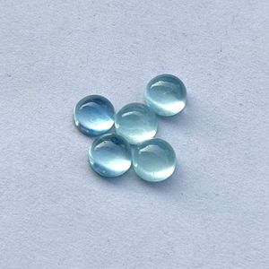 Aguamarina Natural Estabilizada, Cabujón Redondo de 7mm, Gema Azul Suelta para Joyería y Diseños Personalizados - Product Image 2