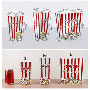 EcoRev Custom Eco-Friendly Biodegradable Compostable Recyclable Double Wall Disposable <b>Paper</b> Popcorn Pail Cups 200ml Food Grade - Product Image 3