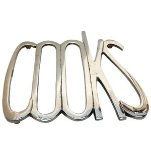 Soporte para ollas de cocina de aluminio decorativo de la mejor calidad, con diseño de letras estilo café, en metal plateado pulido, resistente al calor. - Product Image 2