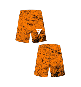 Men's Orange Printed <b>Board</b> Shorts Elastic Waist Quick Dry Casual Swimwear Short Length Sublimation <b>Transfer</b> Print - Product Image 1