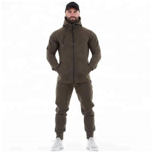 Custom <b>Men's</b> Slim Fit Gym Tracksuit High Street Style with Full Zip and <b>Long</b> Length Plain Design for Winter Fitness - Product Image 5