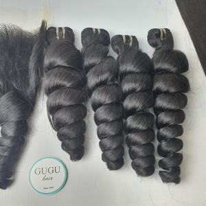 100% cheveux bruts humains vietnamiens vague lâche bouclés faisceaux produits capillaires naturels vietnamiens crus pour les femmes noires - Product Image 2