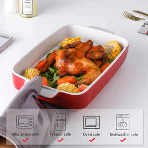 Bandeja para Hornear Multiusos, Apta para Horno, Resistente a Altas Temperaturas, Apta para Lavavajillas, de Cerámica, Forma Rectangular, Elegante para Servir - Product Image 4