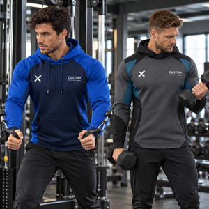 Herren Gym-Hoodies Fitness- und Trainingsbekleidung - Marineblau Grau & Sechs Weitere Farben - Sweatshirt & Kapuzenpullover Sportbekleidung Outdoor-Bekleidung - Product Image 5