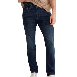 Pantalones Vaqueros de Corte Regular para Hombre, Lavado Oscuro – Pantalones de Mezclilla Clásicos de Pierna Recta para Uso Casual, Oficina y Uso Diario - Product Image 1