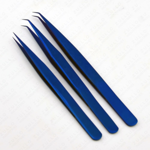 Professional Russian Volume Eyelash Tweezers Custom Logo Stainless Steel Diamond Grip Fiber Lash Extension <b>Tools</b> - Product Image 5