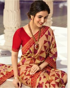 Sari indien traditionnel de créateur pour femme, avec grande bordure épaisse, style Bollywood, imprimé numérique pakistanais, en Georgette de haute qualité - Product Image 3