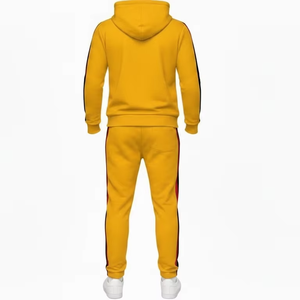 Custom Logo Printed Breathable Winter Men Tracksuit Hoodie Set 100% Cotton Solid Fleece Sporty Casual Jogging <b>Suit</b> - Product Image 3