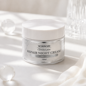 Crème de nuit réparatrice SEOHWABI, collagène coréen, beurre de karité, acide hyaluronique, crème hydratante profonde pour le visage, nourrissante toute la nuit, 100 ml - Product Image 6