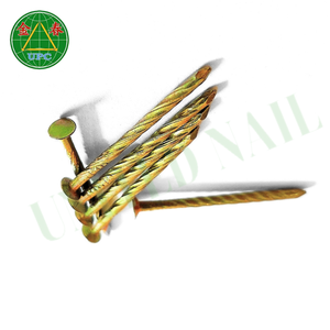 Offre Spéciale : Clous en Acier Plaqué Jaune de 1-3/8 Pouces avec Tige à Vis et Tête Quadrillée, Fabriqués au Vietnam - Product Image 5