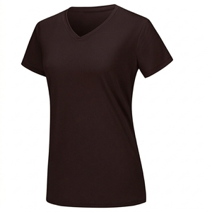 OEM Drop Shoulder Women's Cotton <b>Crop</b> T Shirt Breathable Quick Dry Short Sleeve Casual Tee Crew Neck Summer Gym <b>Top</b> Label - Product Image 3