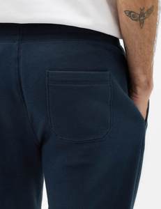 Ensemble de jogging pour homme en polyester et coton, écologique, noir, coupe-vent, 380g, imprimé sérigraphié, avec bandes latérales blanches et logo avant, style sportif - Product Image 2
