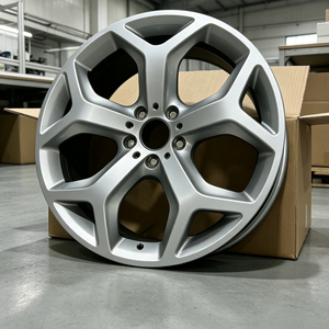 Jantes en alliage d'aluminium Jihoo, 20 pouces, cinq branches, argentées, pour voitures particulières, 5x120, échelonnées, remplacement pour modèles BMW – Nouvelle promotion - Product Image 2