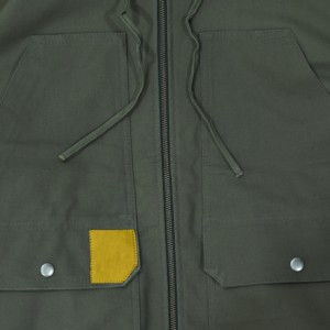 Chaqueta Bomber con Capucha para Hombre, de Lona, Resistente al Viento, Informal, con Relleno Grueso de Poliéster, para Otoño, con Bolsillos y Cierre de Cremallera - Product Image 6