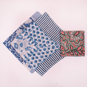 Écharpe carrée en coton imprimé à la main, élégante et multifonctionnelle, style bohème, pour la tête, le cou et les mains. - Product Image 2