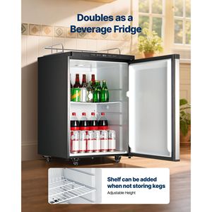 Distributore di birra a forma di casa a grandezza naturale 162L frigorifero triplo blocco a sfera da 5 libbre CO2 supporto per serbatoio impostato per 2 sesti/B - Product Image 5