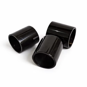 Premium Black Buffalo Horn Napkin Rings Handcrafted Natural Horn Round Napkin Holders for Hotel <b>D</b>écor & Luxury <b>Table</b> Setting - Product Image 1