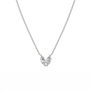 Collar Doble Corazón Marquise Más Vendido, con Diamantes Naturales y Cultivados en Laboratorio, Colgante de Lujo, Joyería Romántica, Regalo para Mujer - Product Image 5