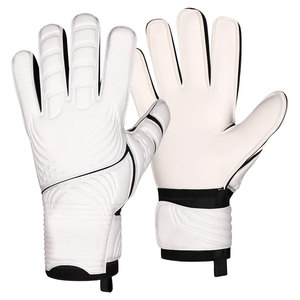 Gants de gardien de but de football professionnels en cuir PU, sangle de poignet réglable, couleur personnalisée vert bleu, unisexe, OEM personnalisé - Product Image 3
