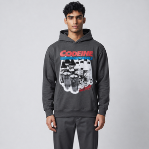 Sudaderas con Capucha IOTA SPORTS en Gris Jaspeado, Diseño Personalizado, Impresión Serigrafiada, Venta al Por Mayor, MOQ Bajo, Sudaderas de Moda, las Mejores Sudaderas Urbanas - Product Image 6