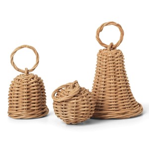 <b>Christmas</b> ornament wholesale supply eco friendly rattan bows competitive price bow shaped ornaments - Product Image 2