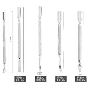 Kit d'outils repousse-cuticules double embout réutilisable en acier inoxydable pour manucure et soin des cuticules - Product Image 3