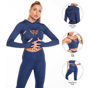 Conjunto Deportivo Mayorista: Top de Yoga, Ropa Deportiva, Conjuntos de Gimnasio y Fitness, Camisetas de Running, Leggings con Efecto Scrunch Butt y Pantalones de Pierna Ancha - Product Image 2