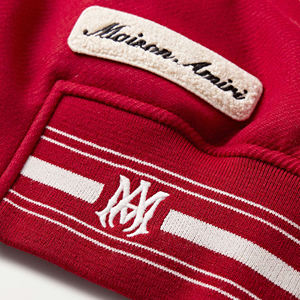 Luxury Wool & <b>Leather</b> Varsity <b>Jacket</b> for <b>Men</b> with Classic College Baseball Style Front Logo Customizable Design - Product Image 4