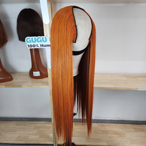 Peluca de Cabello Humano 100% Natural, Liso y Sedoso, con Parte en V, para Mujeres Negras - Product Image 2