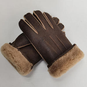 Guantes de Conducción de Invierno Unisex de Cuero Cabretta Estampado, Cálidos para Exteriores, Protección contra el Frío, Precio de Fábrica, Venta al por Mayor - Product Image 4