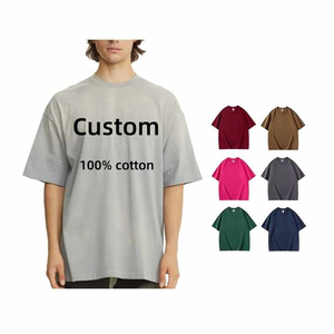 เสื้อยืดโอเวอร์ไซส์ผู้ชาย ผ้าฝ้าย 100% ซักกรด พิมพ์ลายโลโก้ด้านหน้า แห้งเร็ว สวมใส่สบาย เป็นมิตรกับสิ่งแวดล้อม ระบายอากาศได้ดี - Product Image 2