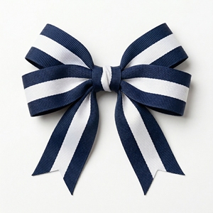 นีลคามัล อินดัสทรีส์ ขายส่งริบบิ้นโกรเกรนลายทางขนาด 25 มม. ริบบิ้นสีน้ำเงินกรมท่าขาวขนาด 1 นิ้ว สำหรับทำโบว์ติดผม ห่อของขวัญ ตกแต่งเหรียญรางวัล - Product Image 6