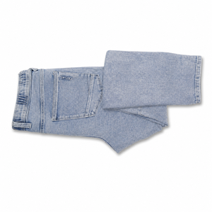 Jean en denim délavé coupe slim et droite pour homme, style moto, taille mi-haute, en coton, pour le printemps et les tenues décontractées - Product Image 5