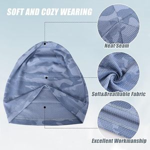 Gorro de malla ligero, transpirable e impermeable con camuflaje, unisex, 100% poliéster, para ciclismo, running, forro de casco, venta al por mayor - Product Image 4