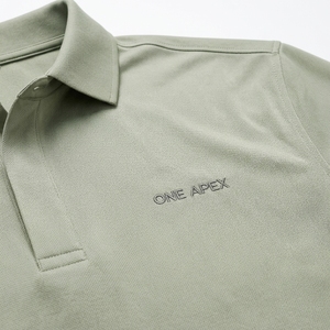 เสื้อโปโลสีเขียวเซจสำหรับผู้ชาย ปักโลโก้ได้  สีพื้นเรียบง่าย ผ้าปิเก้  เสื้อกอล์ฟ  เสื้อผ้าลำลอง  เสื้อยูนิฟอร์มธุรกิจ - Product Image 3