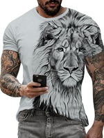 T-shirt graphique unique pour homme, manches courtes, imprimé tendance, coupe décontractée, design moderne et créatif, streetwear tendance, t-shirt graphique
