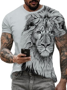 T-shirt graphique unique pour homme, manches courtes, imprimé tendance, coupe décontractée, design moderne et créatif, streetwear tendance, t-shirt graphique - Product Image 2