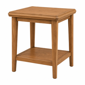 Mesa de Comedor Cuadrada de Teca Sólida con Estante Inferior, Ecológica, Impermeable, Duradera, Diseño Escandinavo Moderno, Muebles para el Hogar, Hotel, Villa - Product Image 2