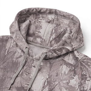 Sweat-shirt à capuche oversize en molleton 100% coton à imprimé feuilles camouflage, manches longues, décontracté, streetwear d'hiver, poche par sublimation - Product Image 2