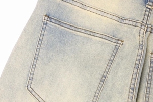 Jeans de Mezclilla de Pierna Recta para Hombre, Cintura Alta, Lavado Arena, Algodón de Peso Medio, Estilo Casual de Primavera - Product Image 5