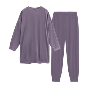 Conjunto Deportivo Islámico Modesto para Mujer, Sudadera de Manga Larga y Pantalones Jogger, Corte Regular, para Todas las Temporadas, Morado, Spandex/Poliéster - Product Image 6