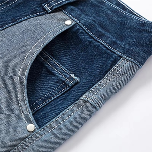 Pantalones Cortos de Jean para Hombre, Estilo Gótico, de Pana con Bloques de Color y Paneles en Contraste, Ajuste Holgado, Cintura Elástica, 100% Algodón, Fabricante OEM - Product Image 3