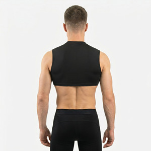 <b>Men</b> Sportswear <b>Compression</b> Tank Top Cropped Gym Bodybuilding Support Crop <b>Vest</b> <b>Men's</b> Running Wear Crew Neck <b>Compression</b> Tank Top - Product Image 2